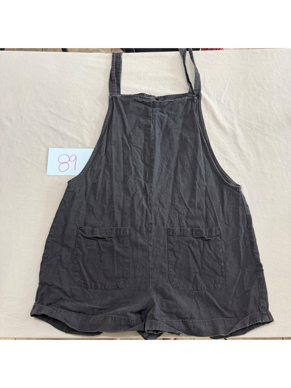 SHEIN Black Cotton Short Overalls with Pockets Size Medium